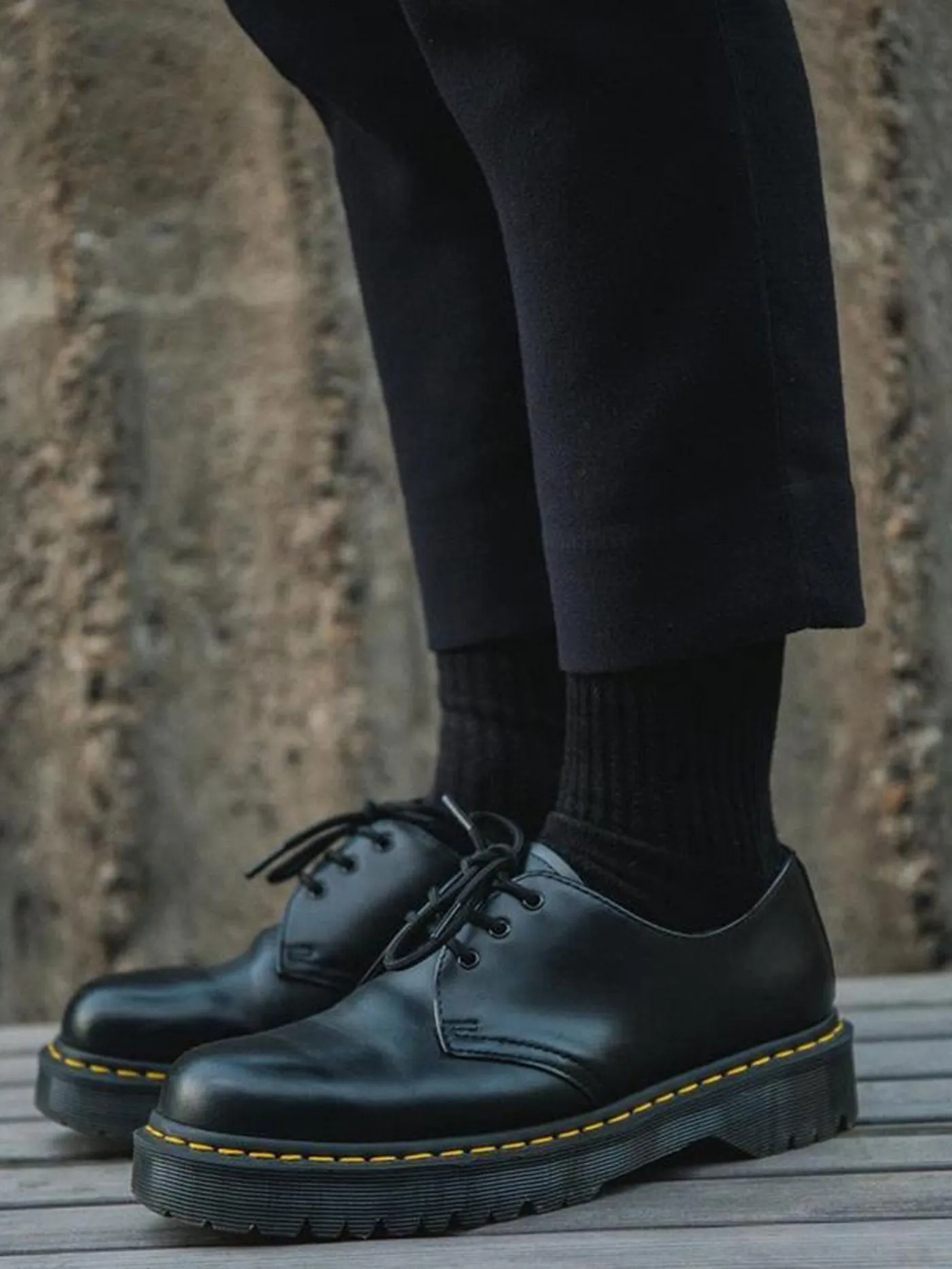 1461 Bex Smooth Black Shoes