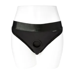 Em. Ex. Active Harness Wear Crotchless Silhouette - Black - Small
